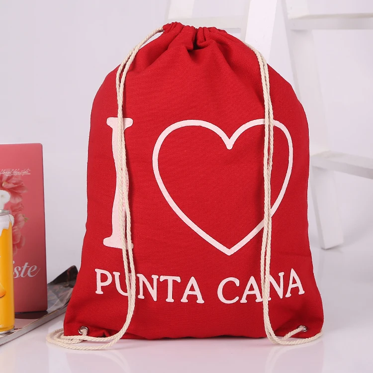 cotton canvas drawstring bags