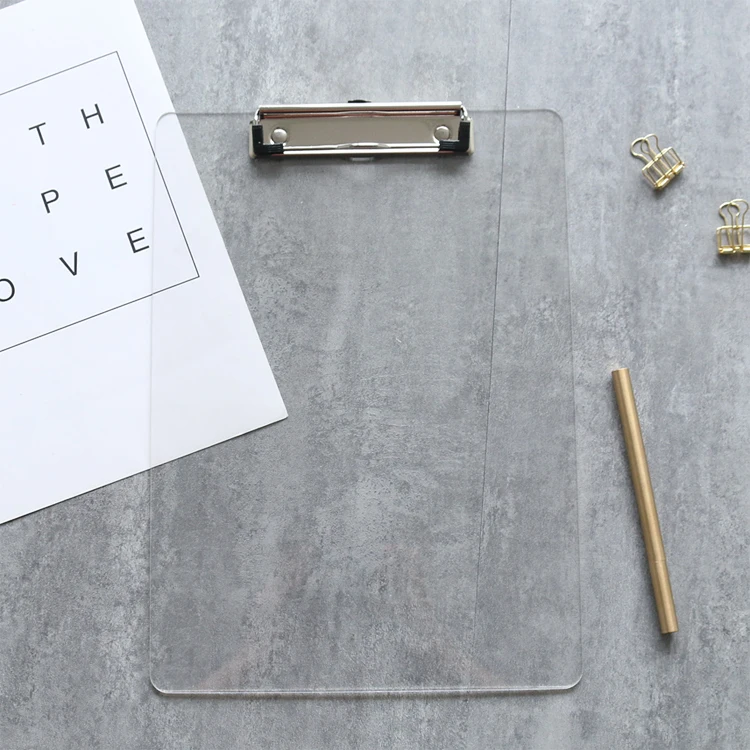 Exquisite Acrylic A5 Clipboard With Metal Clip In High Quality Buy A5