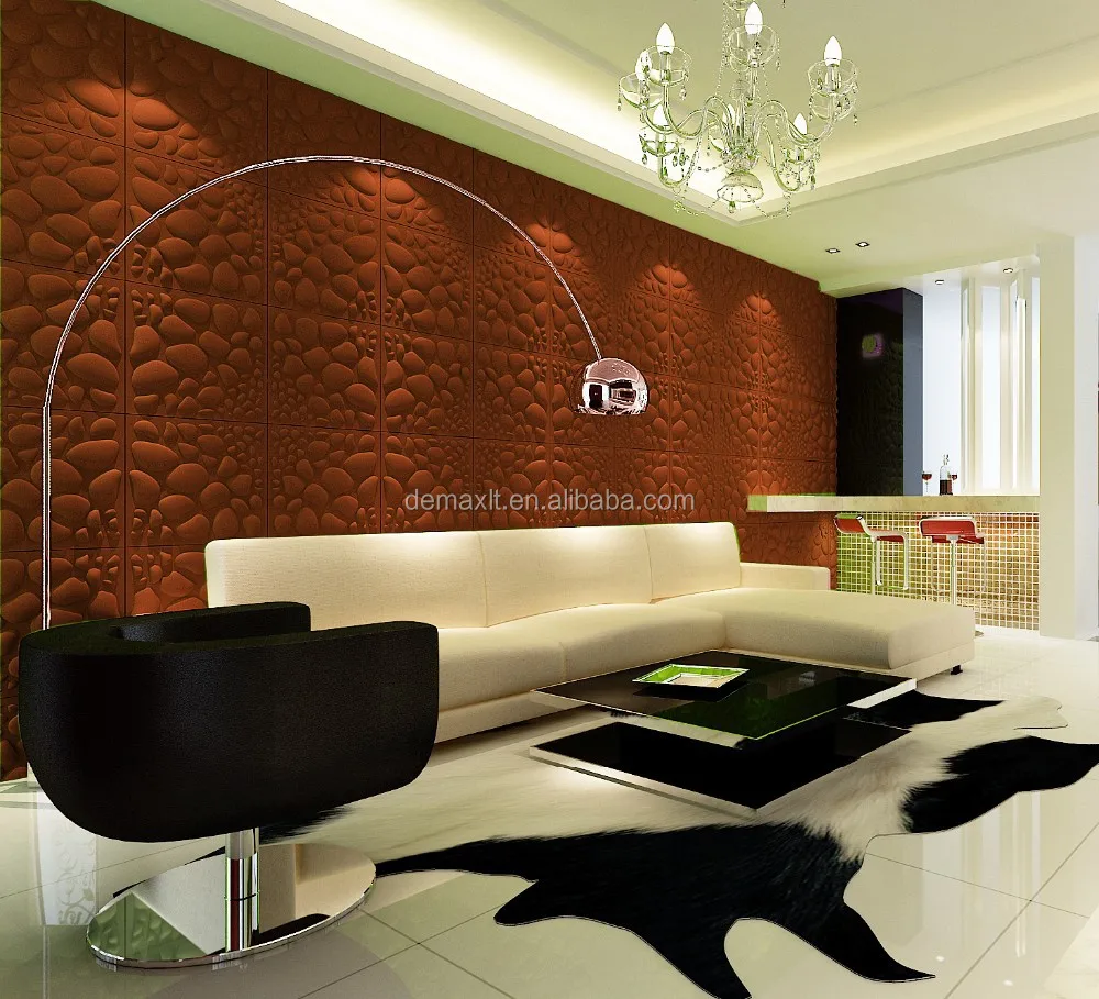 Aspetto attraente 3d parete pannelli decorativi in rilievo carte ...