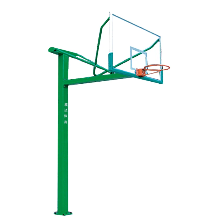 Outdoor Adjustable Square Steel Tube Basketball Stand Inground