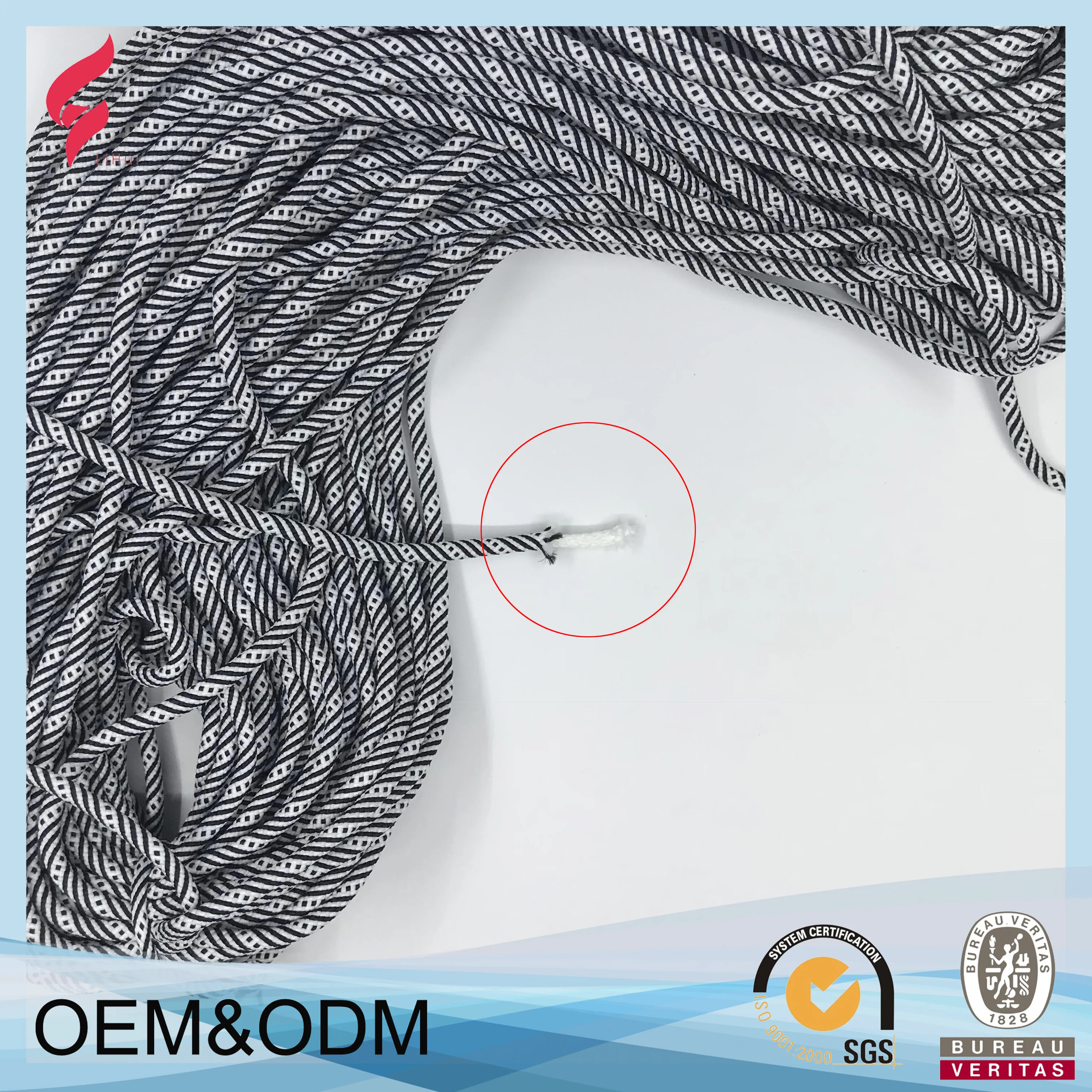 Nylon Drawcord Reflective Price Braided Coated Silicone Dipping End Drawstring/Drawcord