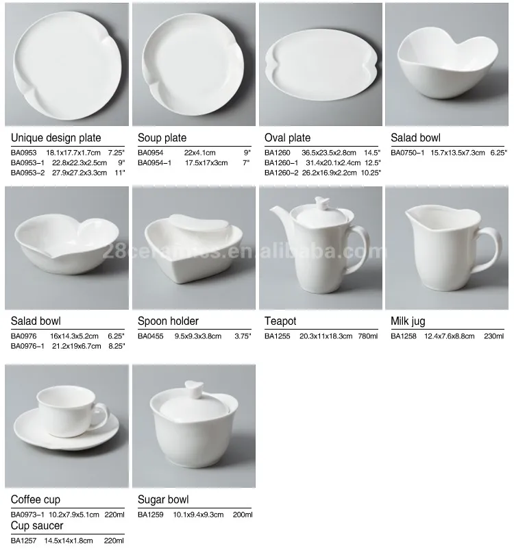 Modern porcelain wedding restaurant 7"9"11" round plate set ceramic plate set dinnerware