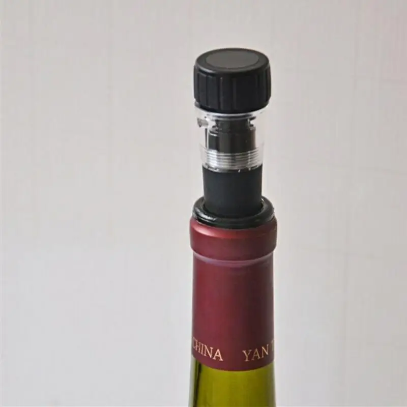 Reusable Vacuum Pump Bottle Cap Stopper Sealer Airtight Wine Beer Soda Cork LJ