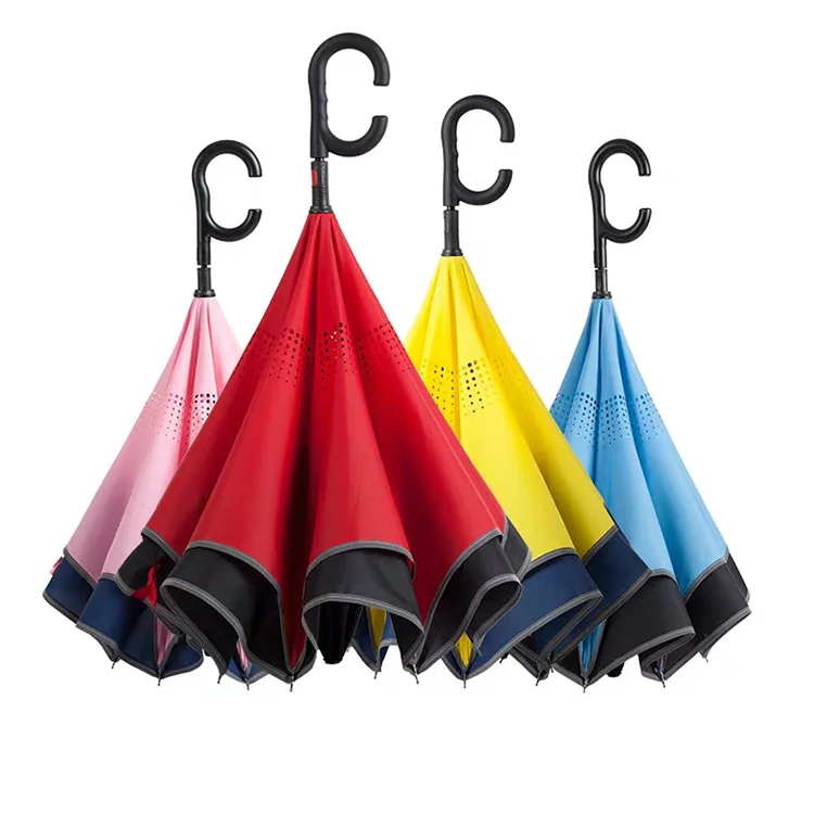 Standard Size Light At Night Design Hands Free Umbrella Auto Close