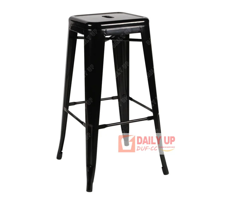 Kitchen Counter Industrial Retro Metal Chair Cafeteria Toli Bar Chair French Bistro Metal Vintage Industrial Metal Dining Chair