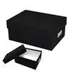 Black Rigid Cardboard Portable Office File Folder Storage Box Document File Case with Printing