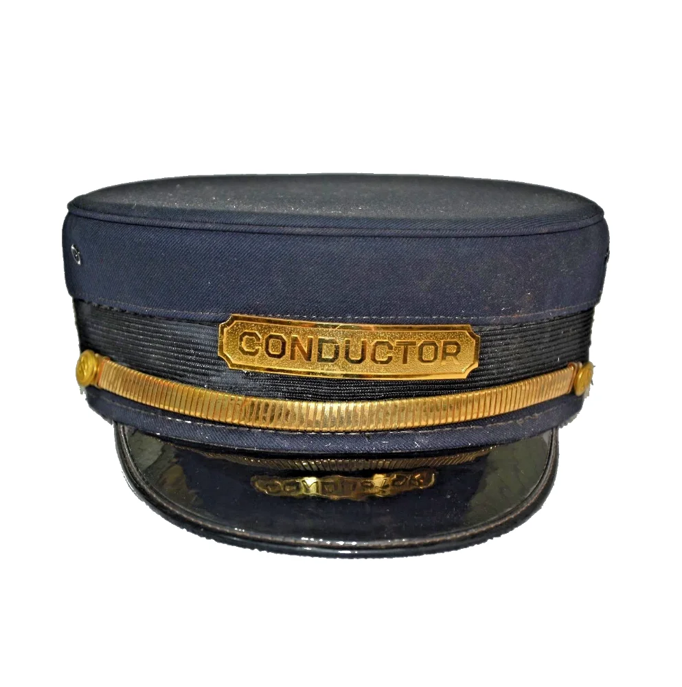 vintage train conductor hat