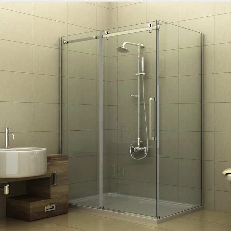 High Quality Frameless Stainless Steel Glass Sliding Shower Door
