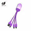 LED Branded Multi Charger Cable ACRYLIC Shiny creative all-in-one CHARGING CABLE Octopus Cable for print led logo