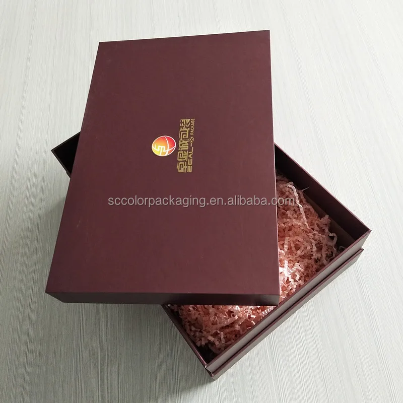 Customized Handmade Rigid Cardboard 2 Pieces Embossed Logo Gift Boxes