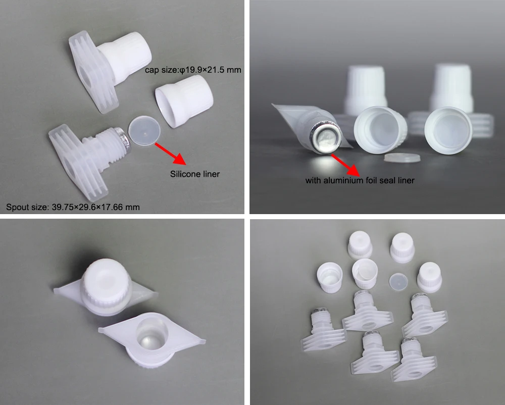Plastic Flexible Doypack Liquid Foil Seal Liner Spout Cap - Buy Foil ...