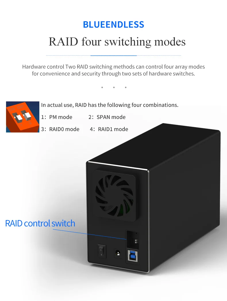 Newest Hdd 3.5 Double Bay Type C Gen 2 External Hard Drive Raid 1