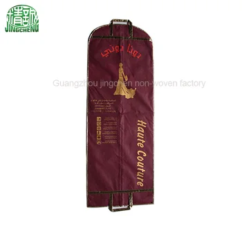 Eco Logo Non Woven Handle Long Evening Dance Wedding Dress Bridal Gown Cover Suit Garment Bags