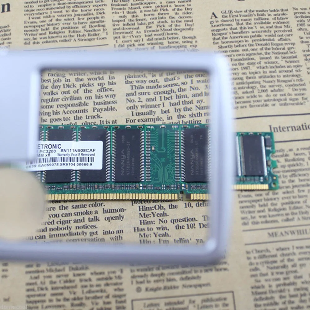 Hot Selling Mini Card Shape Glass Reading Magnifier 3X 6X Magnifying with LED Light for wholesale