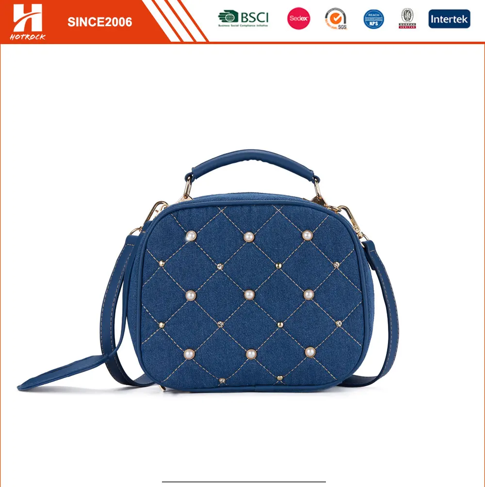 Fabric women crossbody Bags with Pearl 1.jpg