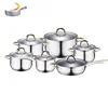 Home Kitchen Appliance Mirror Polishing Pan Set Stainless Steel 12pcs Kitchenware Cooking Pot Cookware set