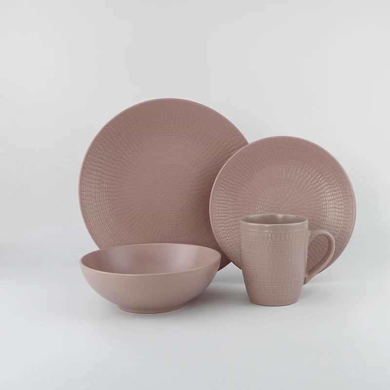 Chinese Supplier New Design Excellence Houseware 16pcs Stoneware
