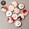Free sample flower cotton fabric covered button for garments