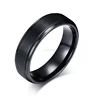 NO MOQ Wholesale 7MM Black Men's Tungsten Carbide Rings