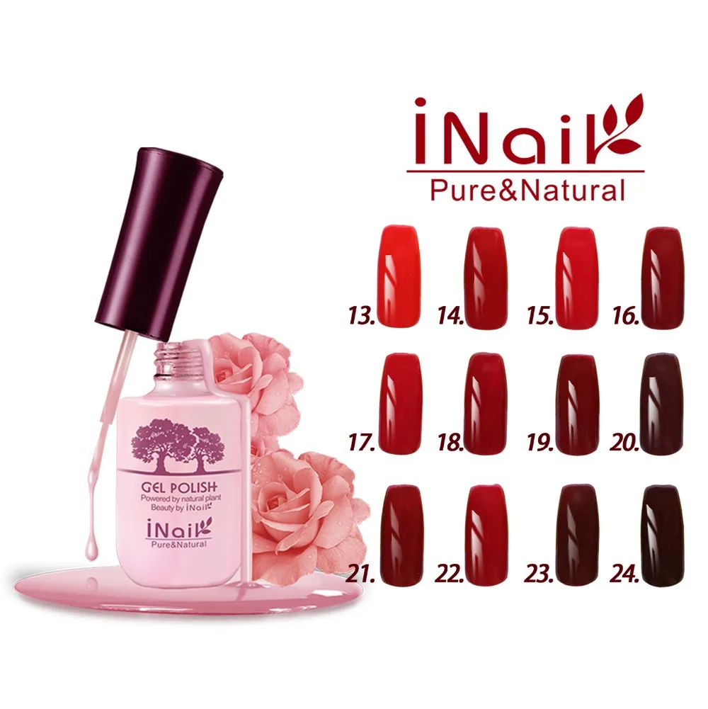 Free shipping Red Wine Series 6pcs Inail Gel Nail Polish 15ml 12 colors for choice