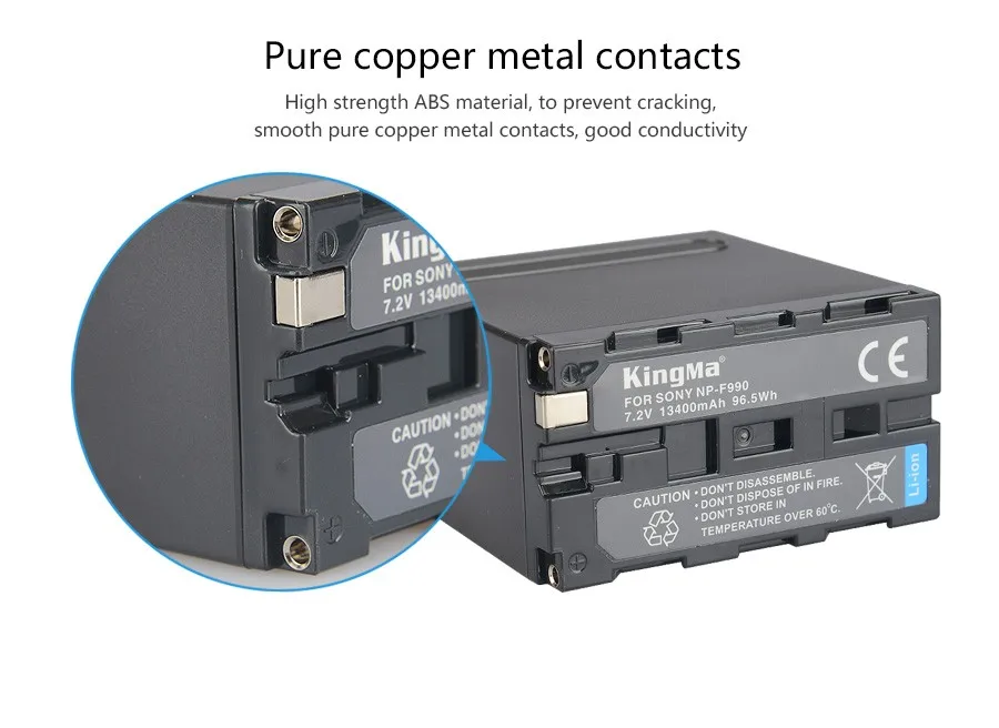 Kingma High Capacity Np-f990 Npf990 13400mah Rechargeable Li-ion ...
