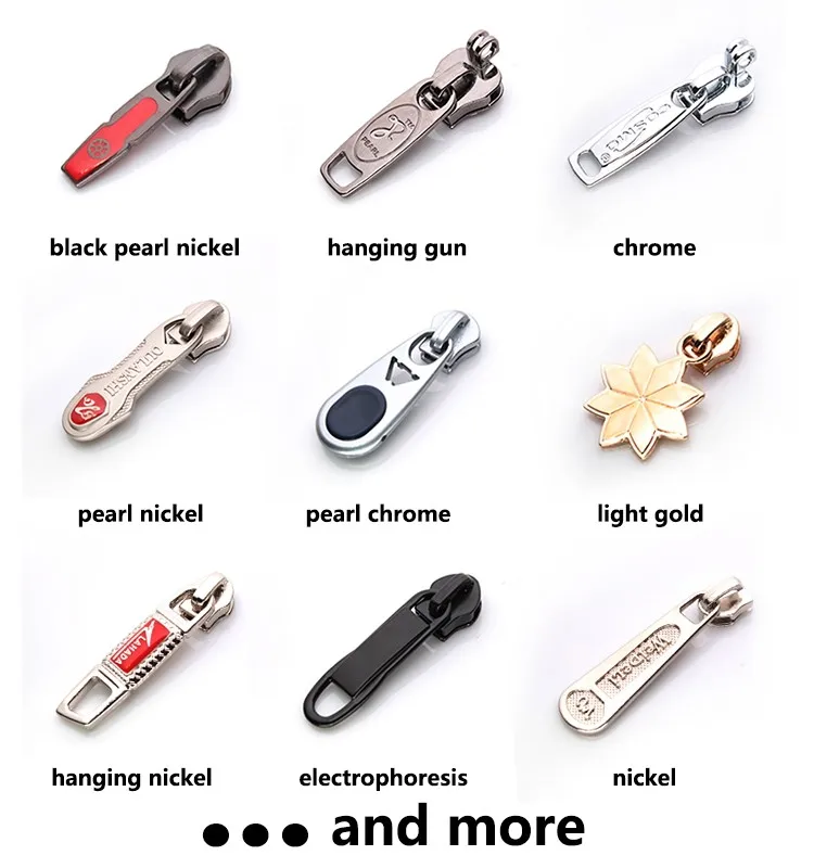 Wholesale Rope Plastic Zipper Pulls/puller Fancy Decorative Bag Zipper