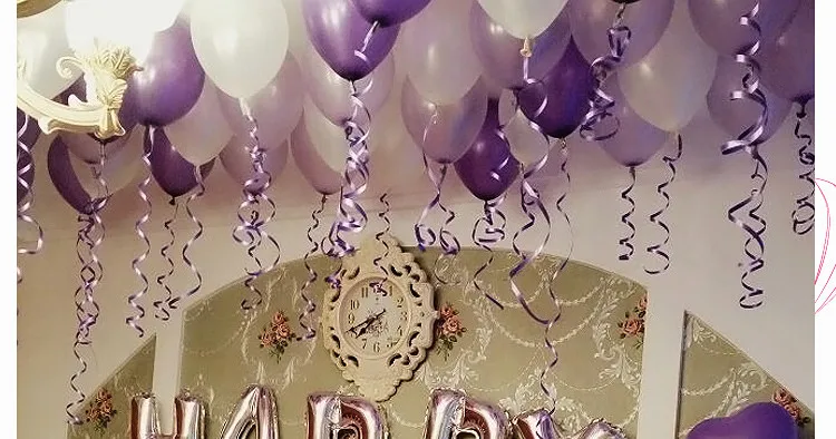Foil Balloon Laser Curling Ribbon Birthday Party Wedding Decoration Toys Gift Balloon Strings Event&Party Supplies