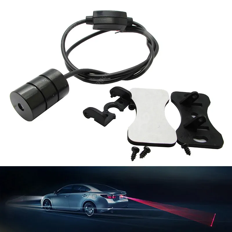 Car LED Laser Light Beam Lane Rear Back Taillight Caution Safe Lamp Warning