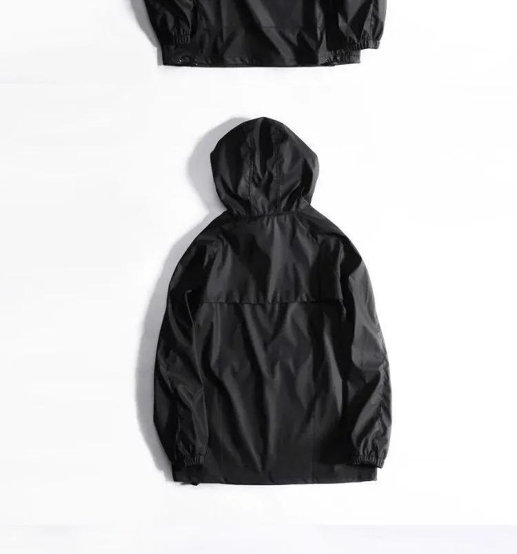 Sudadera de PU a la cadera para hombre, chaqueta