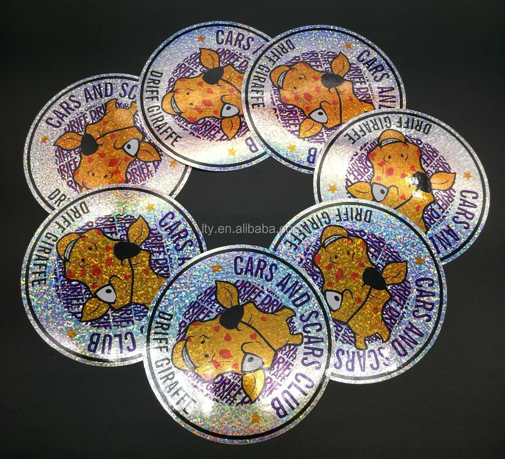 Die Cut Custom Hologram Sticker Printing Adhesive Glitter Sticker Buy