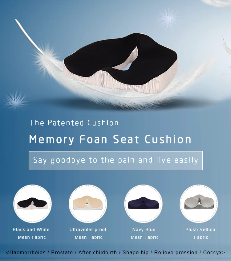 Breathable Bedsore Seat Cushion Pillow for Relief Haemorrhoids Sores Memory Foam