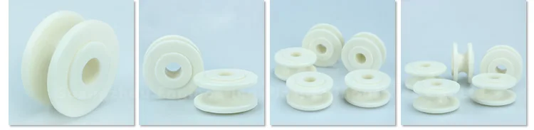 high mechanical strength plastics garage door pulleys sliding