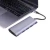 Aluminum Alloy Multiport 8 in 1 Type C USB 3.1 Hub with 3*USB3.0+ PD Charging +HDM I+SD/TF Card Reader+RJ45 Ethernet