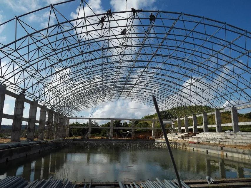 Tubular Steel Structure Swimming Pool Canopy