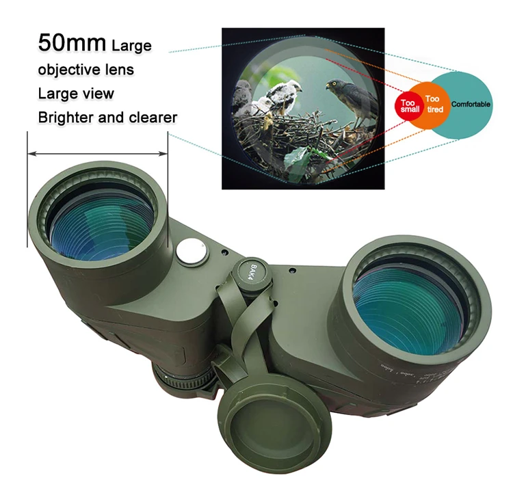 10x50 Military Night Vision Binocular Telescope With Led Rangefinder
