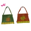 Thanksgiving Day felt hand bag with embroidered pumpkin / maple leaf