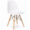 Easy Assemble Mid Century Modern Dinning Living Room Plastic Seat Wood leg Chair