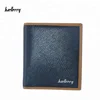 Baellerry Retro PU Leather Travel Wallet Vintage Men's Short Purse Passport Wallets Coin Bags Patchwork Wrapping Male Purses