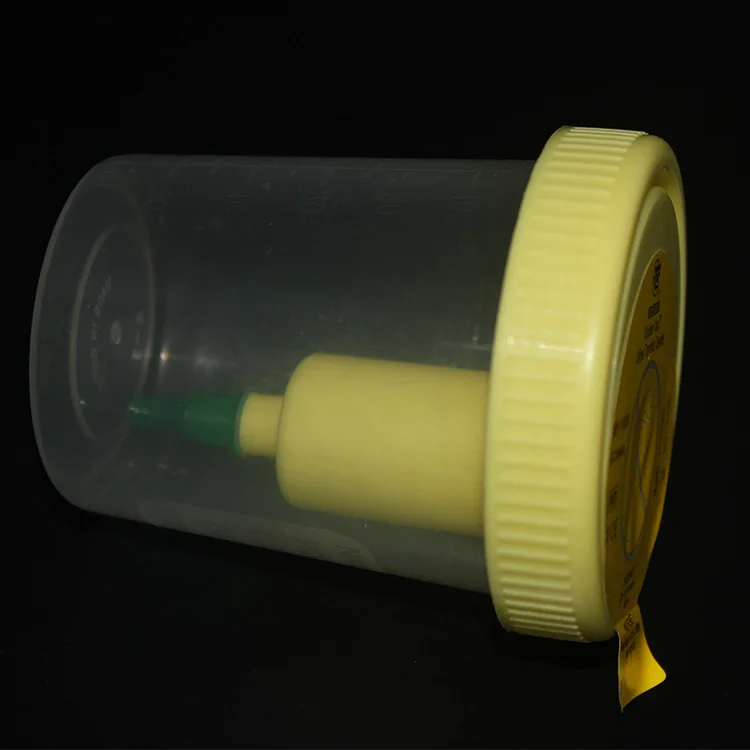 Disposable Medical Sterile 120ml Vacuum Specimen Urine Cup With Needle