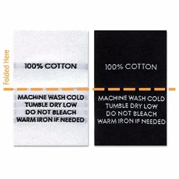 Custom Printing 100% Cotton Washing Label - Buy 100% Cotton Washing ...