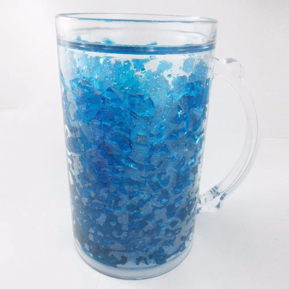 Double Wall Gel Freezer Mug,Acrylic Tumbler Beverage Cooling Beer Cup