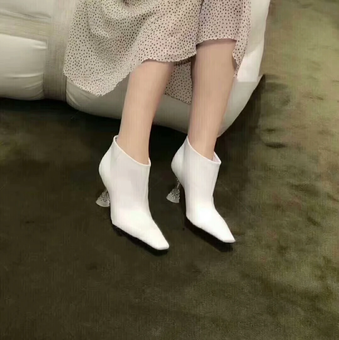 square heel slip on boots