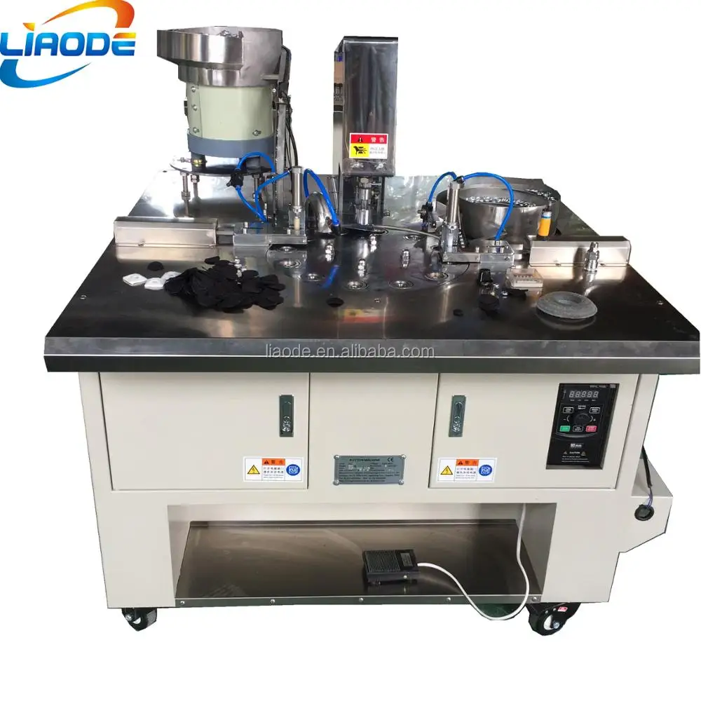 automatic fabric covered button making machine
