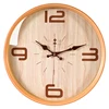Retro quiet wall clock living room bedroom creative circular plastic wall watch