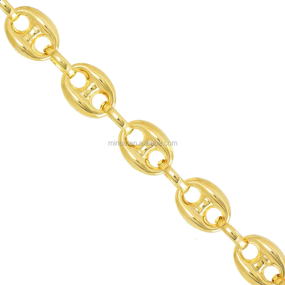 7mm 14k Solid Gold Mariner Link Necklace Wholesale Alibaba Cheap Fashion Jewellery
