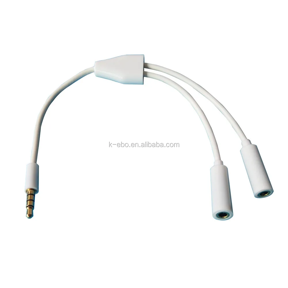 3.5 Mm Stereo Splitter Cables 1 Male To 2 Female 4poles Buy 3.5 Mm Stereo Splitter,Splitter