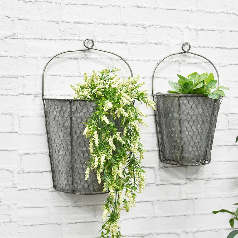 Home Decoration Small Rustic Vintage Farmhouse Garden Metal Tin Flower