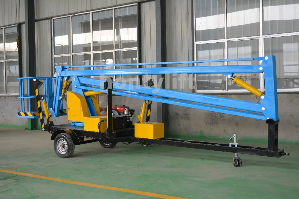 High Rise Window Cleaning Equipment Hydraulic Trailer Towable Boom Lift