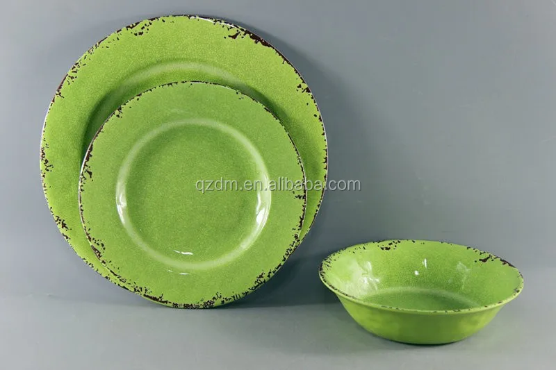 Rustic Design Melamine Dinner Set Food Grade Good Quality
