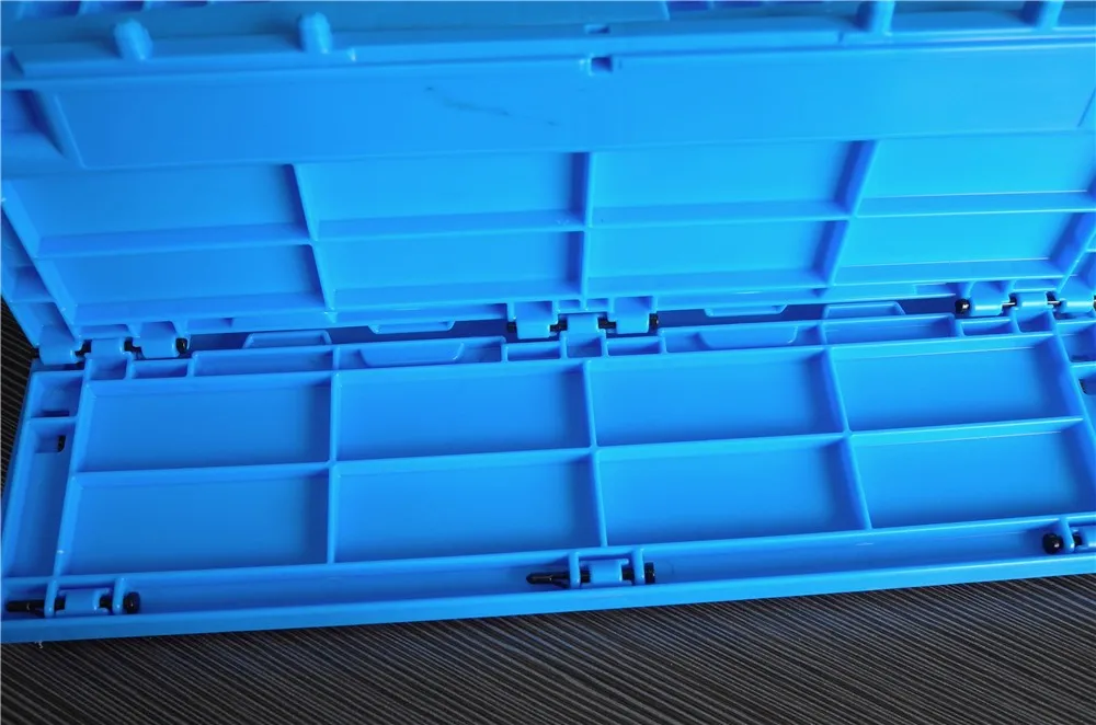 Collapsible Solid Type Crate 40*30*25.5 Cm With Top Cover Plastic
